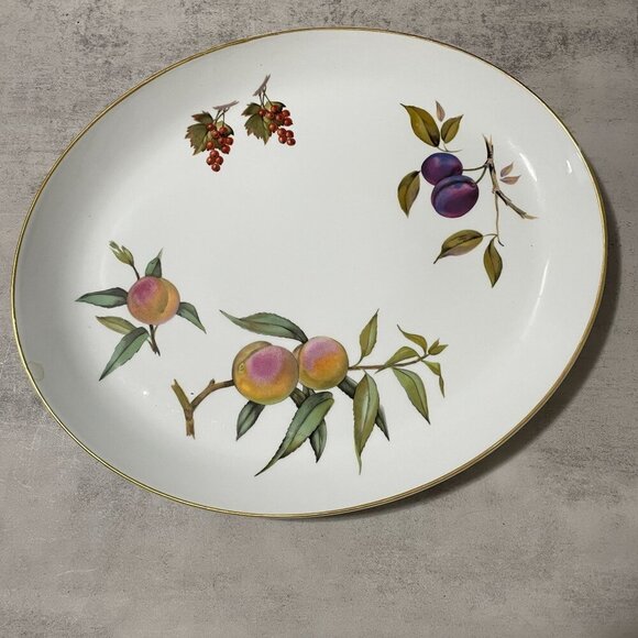 Vintage Royal Worcester Evesham Vale 15" Oval Serving Platter Oven Safe England - Picture 1 of 8